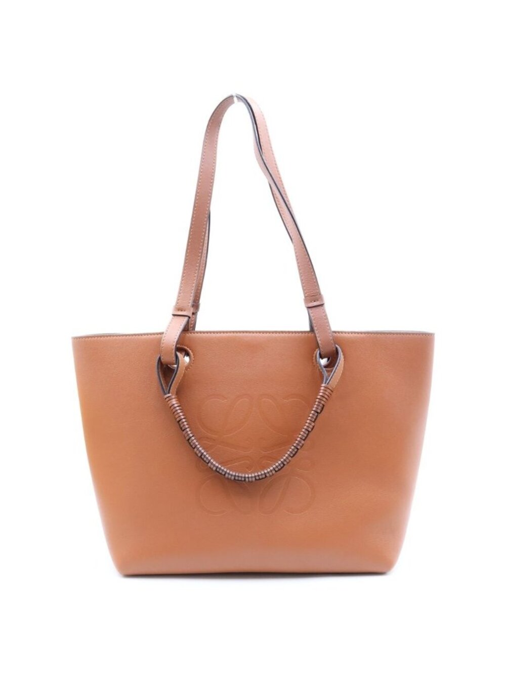 Loewe Anagram Logo Leather 2-Way Tote Bag Brown